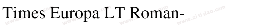 Times Europa LT Roman字体转换